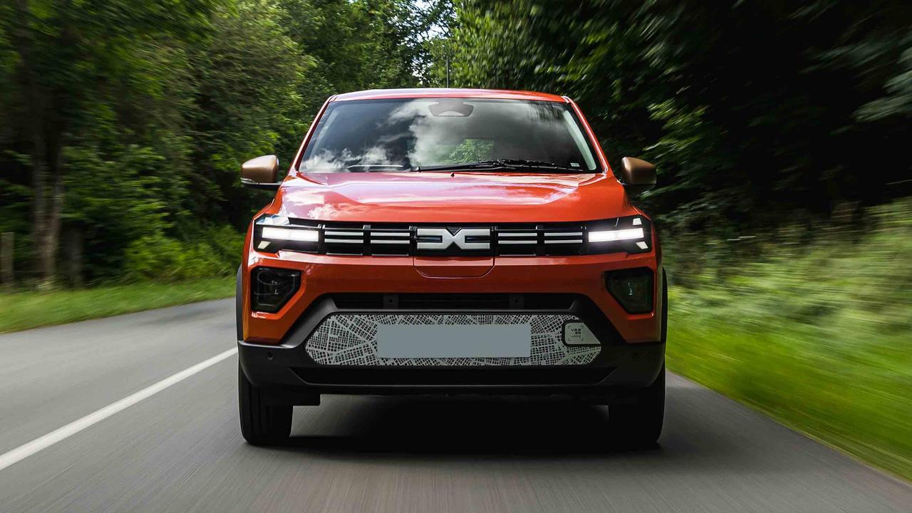 Dacia Spring driving front view