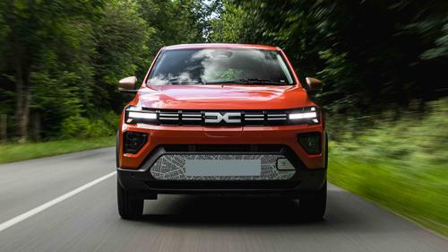 Dacia Spring driving front view