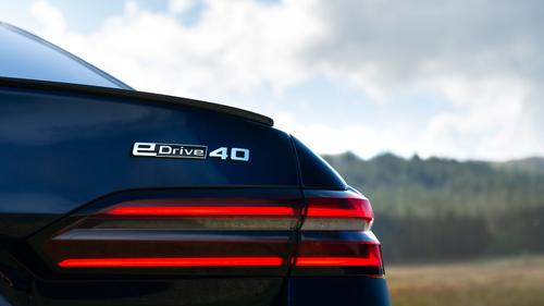 BMW i5 review badge detail