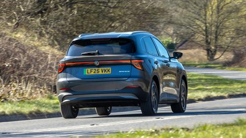 MGS5 EV review rear three quarter
